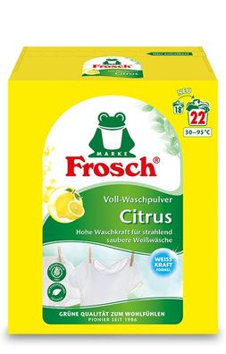 Frosch Citrus Voll-Waschpulver 1,35 kg Packung