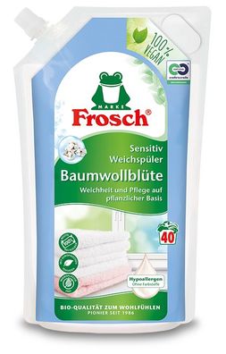 Frosch Baumwollblüten Sensitiv-Weichspüler hypoallergen 1 L Beutel