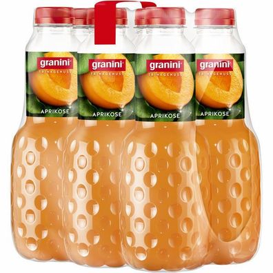 granini Trinkgenuss Aprikose 1 L Flasche, 6er Pack (6 x 1 L) Einweg-Pfand