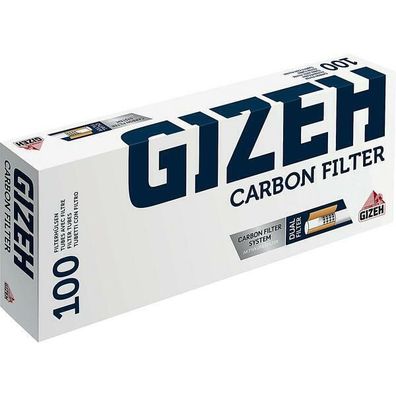 GIZEH Carbon Filter Hülse, Zigarettenhülsen, Filterhülsen Aktivkohle 10x100er Pg