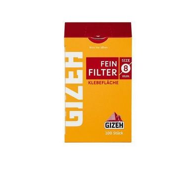 GIZEH Fein Filter 8mm, Drehfilter Eindrehfilter Zigarettenfilter, 10x100er Pg.