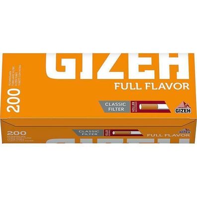 GIZEH Full Flavor Filterhülsen, Gelb Zigarettenhülsen Hülsen 5x200er Pg.