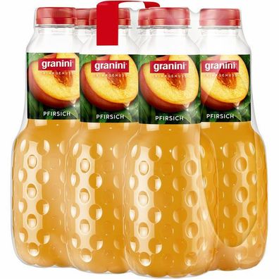 Granini Trinkgenuss Pfirsich1 L Flasche, 6er Pack (6 x 1 L) Einweg-Pfand