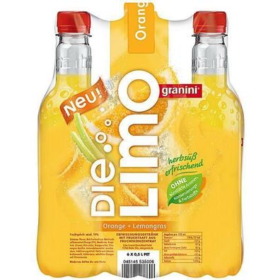 Granini Die Limo Orange-Lemongras PET 18x0.50L Flaschen