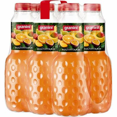 granini Trinkgenuss Multivitamin 1 L Flasche, 6er Pack (6 x 1 L) Einweg-Pfand