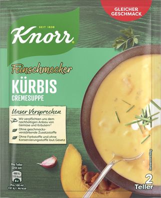 Knorr Feinschmecker Kuerbis Suppe 52g Beutel, 18er Pack (18x52g)