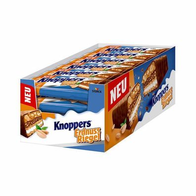 Knoppers Nussriegel Erdnuss Riegel - Erdnusscreme Schokoriegel Riegel - 24 Stück