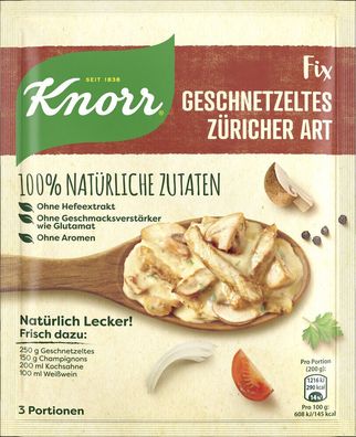 Knorr Natürlich Lecker! Geschnetzeltes Züricher Art 32 Beutel