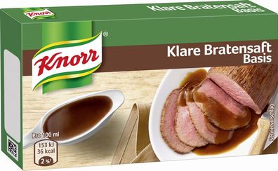 Knorr Klarer Bratensaft Basis Würfel 80g Packung
