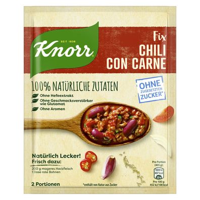 Knorr Natürlich Lecker! Chili con Carne 47 g Beutel, 18er Pack (18x47g)