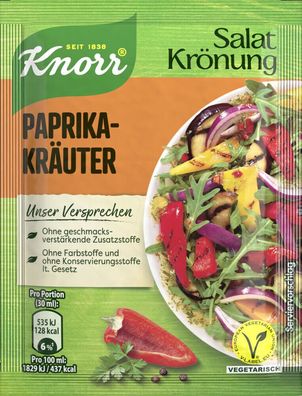 Knorr Salatkrönung Paprika Kräuter Dressing 45g Beutel, 15er Pack (15x45g)