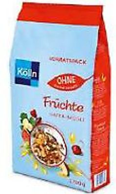 Kölln Müsli Früchte ohne Zuckerzusatz 1,7 kg, 4er Pack (4x1,7kg)