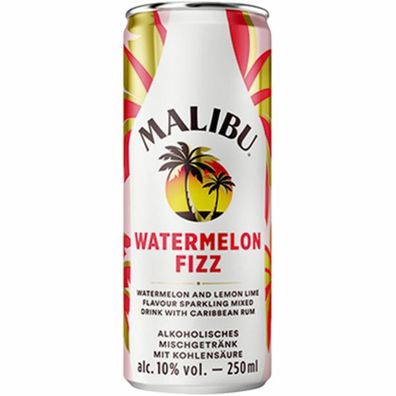 Malibu Watermelon 10% vol. 0,25 L Dose, 12er Pack (12x0,25 L) EINWEG Pfand