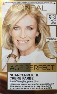 L´Oréal Paris Age Perfect 9.31 Helles Goldblond - dauerhafte Haarfarbe