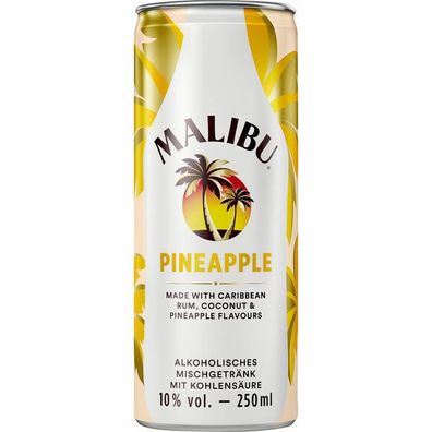 Malibu Pineapple 10% vol. 0,25 L Dose, 12er Pack (12x0,25 L) EINWEG Pfand