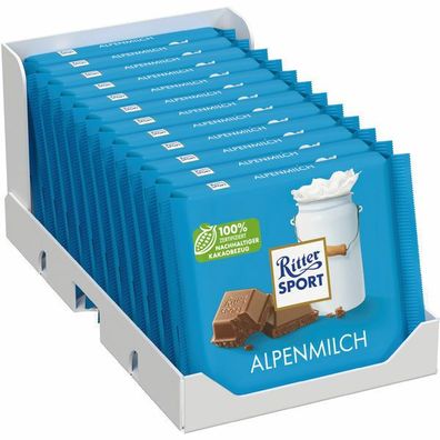 Ritter Sport Alpenmilch 100g Tafel 12er Pack (12x100 g)