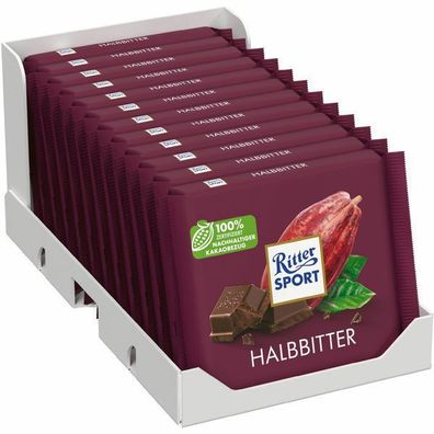 Ritter Sport Halbbitter 100g Tafel 12er Pack (12x100 g)