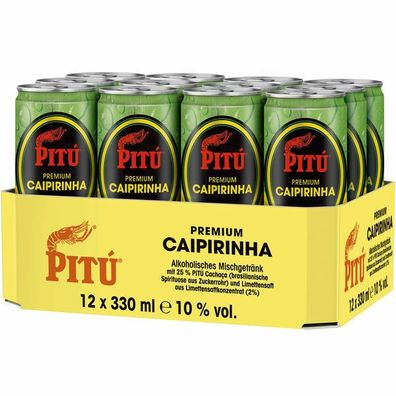 Pitu Caipirinha 10% vol. 0,33l Dose, 12er Pack (12x0.33L)