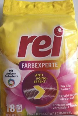 Rei Farbexperte Fein- & Colorwaschmittel Anti-Aging-Effekt Waschpulver - 18 WL