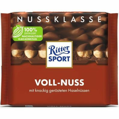 Ritter Sport Nuss-Klasse Voll-Nuss 100g Tafel 10er Pack (10x100 g)