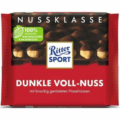 Ritter Sport Nuss-Klasse Dunkle Voll-Nuss 100g Tafel 10er Pack (10x100 g)