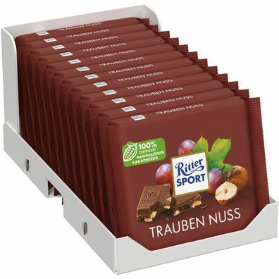 Ritter Sport Trauben-Nuss Schokolade 100g Tafel 12er Pack (12x100 g)