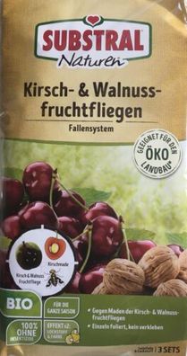 Substral Naturen Kirsch-&Wallnuss Fruchtfliegen - Fallensystem - 3er Set -1 Pck.