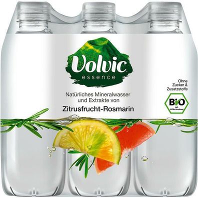 Volvic Essence BIO Zitrusfrucht-Rosmarin 6 x 0,75 L Fl. EINWEG Pfand