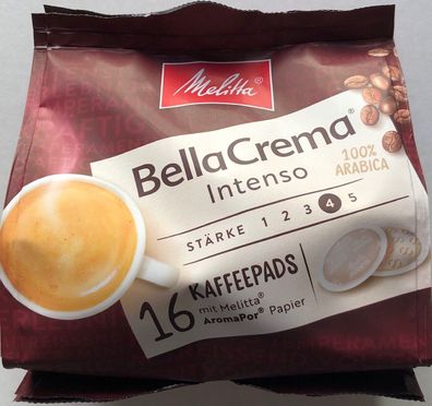 Melitta BellaCrema Röstkaffee in Kaffeepads 100% Arabica 16 Pads 107g, 5er Pack