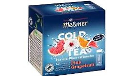 Meßmer Cold Tea Eistee Pink Grapefruit 14 Pyramidenbeutel 38,5g Packung 6er Pack