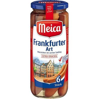 Meica Würstchen Frankfurter Art 6 Stück im zartem Saitling 12x250g Glas