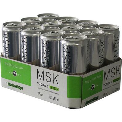 MSK-Moskovskaya & Lemon 10% vol. 0,33 L Dose, 12er Pack (12x0,33 L)