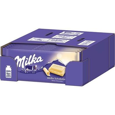 Milka Weisse Schokolade - 22x100g Tafeln