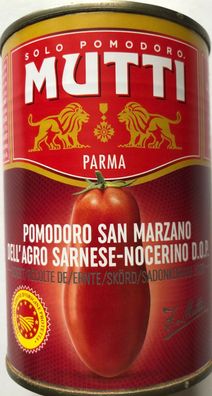 Mutti Pomodoro Tomaten geschält im eigenen Tomatensaft 400g Dose, 6er Pack