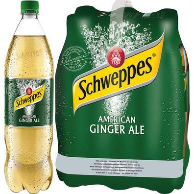 Schweppes American Ginger 6x1.25L Flaschen, Einweg-Pfand