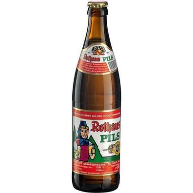 Rothaus Pils 5,1% Vol. 0,5 L Flasche, 20er Pack ( 20x0,5 L ) Mehrweg-Pfand