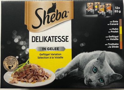 Sheba Gelee Geflügel 4er Pack (12X85G Beutel)