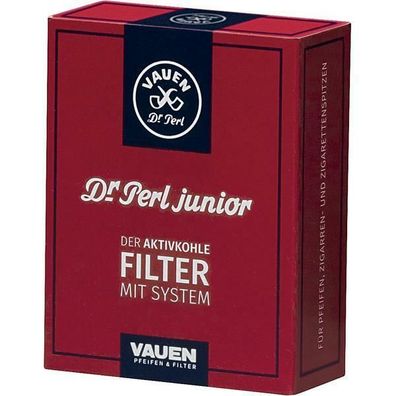 Dr. Perl Junior Jubig Kohlefilter, Aktivkohle Pfeifenfilter 9mm, 10x40er Pg.