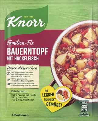 Knorr Fix Bauerntopf mit Hackfleisch 43 g Beutel, 26er Pack (26x43g)