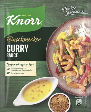 Knorr Feinschmecker Sauce Curry 47g Beutel, 19er Pack ( 19x47g )