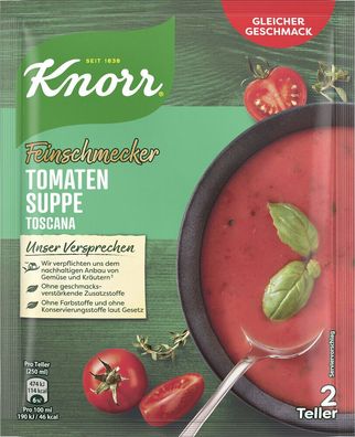 Knorr Feinschmecker Tomaten Suppe Toscana 59g Beutel, 18er Pack (18x59g)