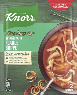 Knorr Feinschmecker Schwäbische Flädle Suppe 34g Beutel, 15er Pack ( 15x34g )