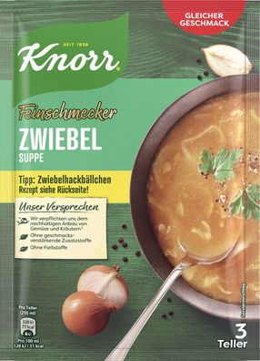 Knorr Feinschmecker Zwiebel Suppe 62g Beutel, 14er Pack (14x62g)