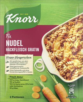 Knorr Fix Nudel Hackfleisch Gratin 36 g Beutel