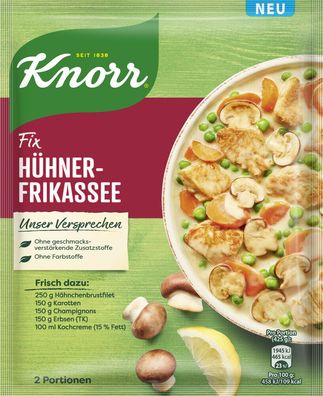 Knorr Fix Hühnerfrikassee 36g Beutel, 26er Pack (26x36g)
