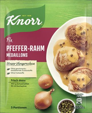 Knorr Fix Pfeffer-Rahm Medaillons 35g Beutel, 24er Pack (24x35g)