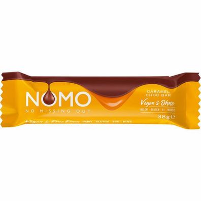 Nomo Caramel Choc Bar vegan 38 g Riegel, 24er Pack ( 24 x 38 g )