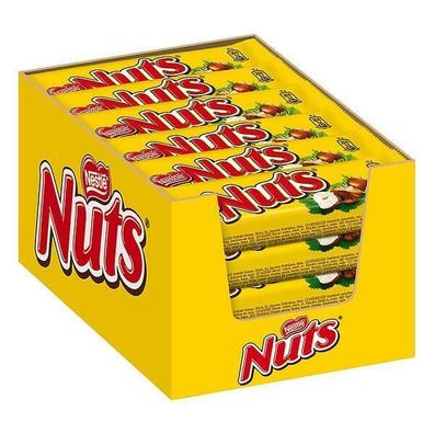 Nestle Nuts, Riegel, Schokolade, 24x42g Riegel