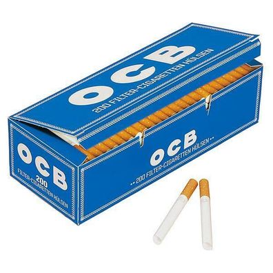 OCB blau Filterhülsen Zigarettenhülsen Hülsen 5x 200er - Packung