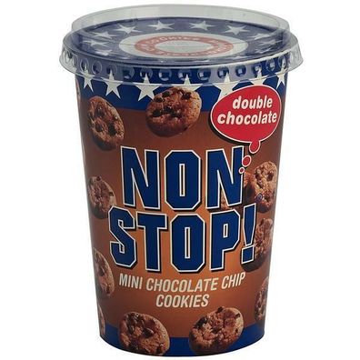 Non Stop Mini Chokolate Cookies, Kekse, 12x125 g Becher